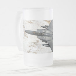 McDonnell Douglas F-15 Eagle Frosted Glass Beer Mug