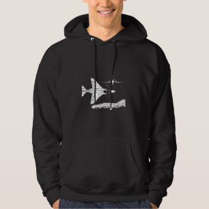McDonnell Douglas F-4 Phantom II Blueprint Aircraf Hoodie