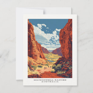McDonnell Ranges Australia Travel Postcard