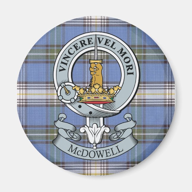 McDowell Crest + Tartan Magnet (Front)