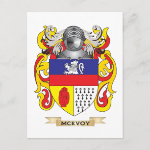 McEvoy Coat of Arms (Family Crest) Postcard