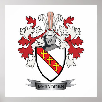 McFadden Family Crest Coat of Arms Poster