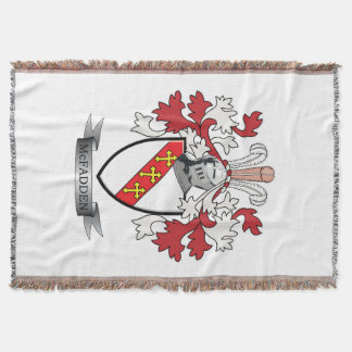 McFadden Family Crest Coat of Arms Throw Blanket