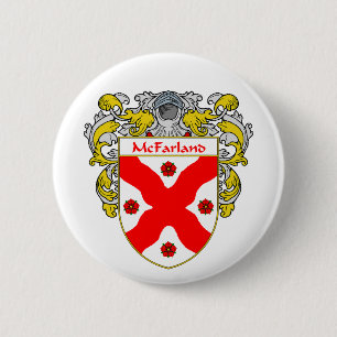 McFarland Coat of Arms (Mantled) 6 Cm Round Badge