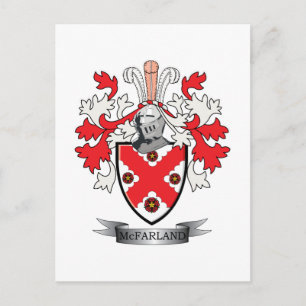 McFarland Family Crest Coat of Arms Postcard