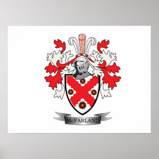 McFarland Family Crest Coat of Arms Poster