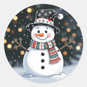 McFlurry the Snowman Classic Round Sticker