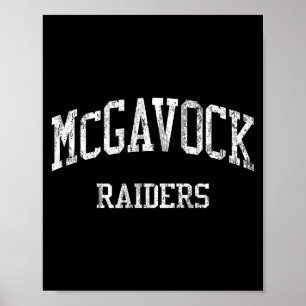 Mcgavock high school hs nashville tn vintage sport poster