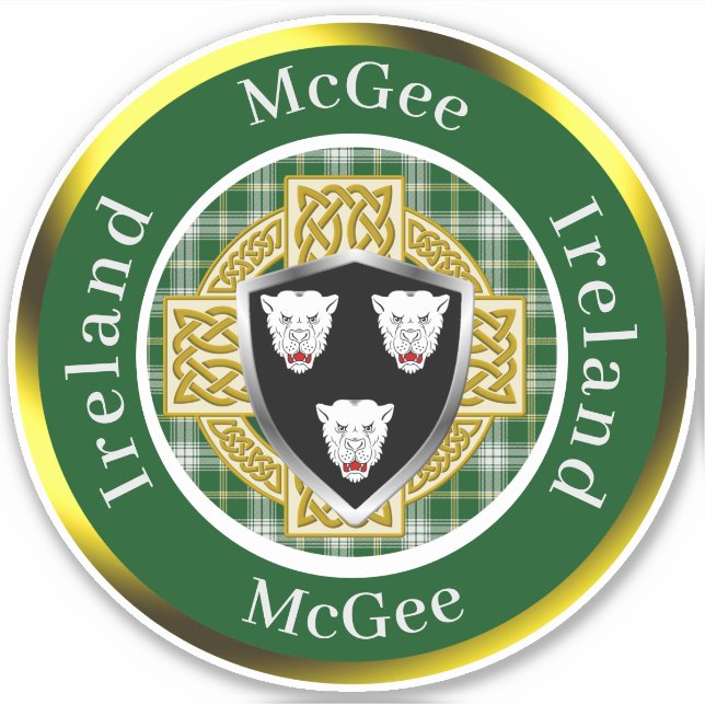 McGee Shield & Celtic Cross Personalised (Front)