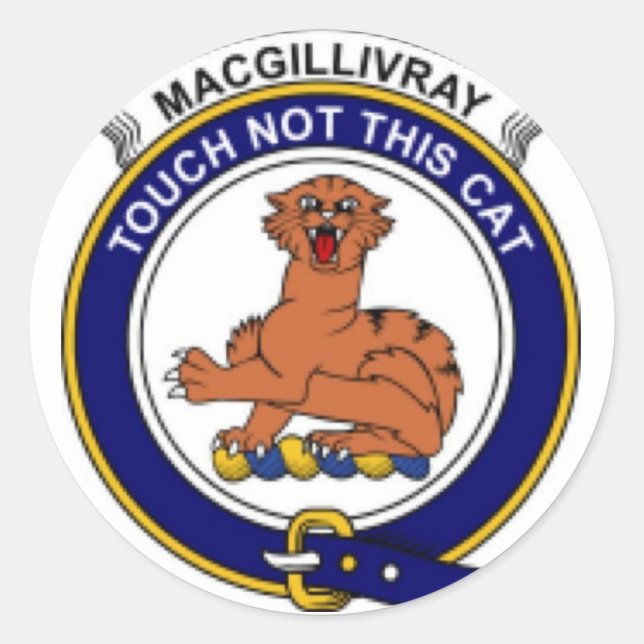 McGillivray Family Crest Classic Round Sticker (Front)