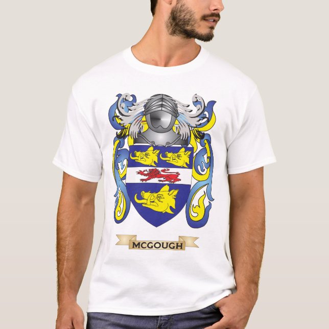 McGough Coat of Arms (Family Crest) T-Shirt (Front)