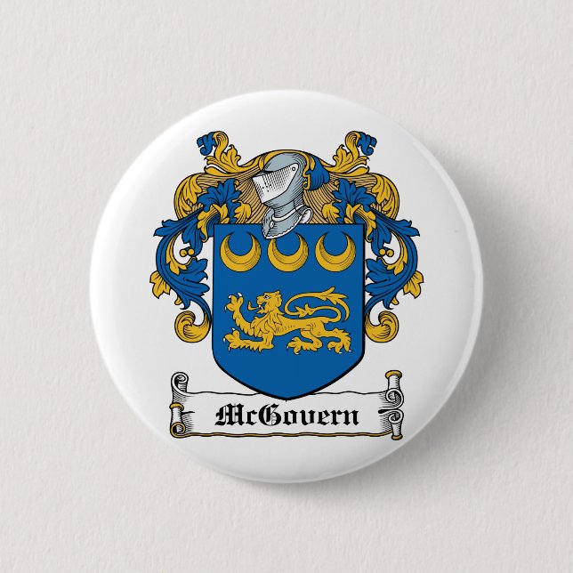 McGovern Family Crest 6 Cm Round Badge (Front)