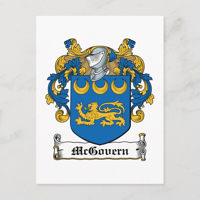 McGovern Family Crest Postcard (Front)