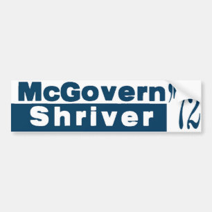 McGovern Shriver 1972 Bumper Sticker