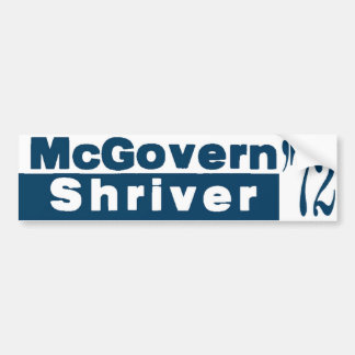 McGovern Shriver 1972 Bumper Sticker