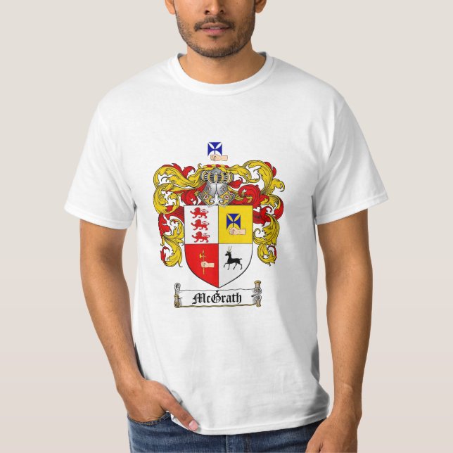 Mcgrath Family Crest - Mcgrath Coat of Arms T-Shirt (Front)
