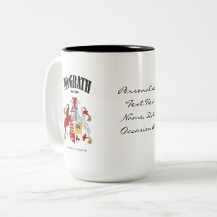 McGrath Family Crest, Translation & Meaning Two-Tone Coffee Mug