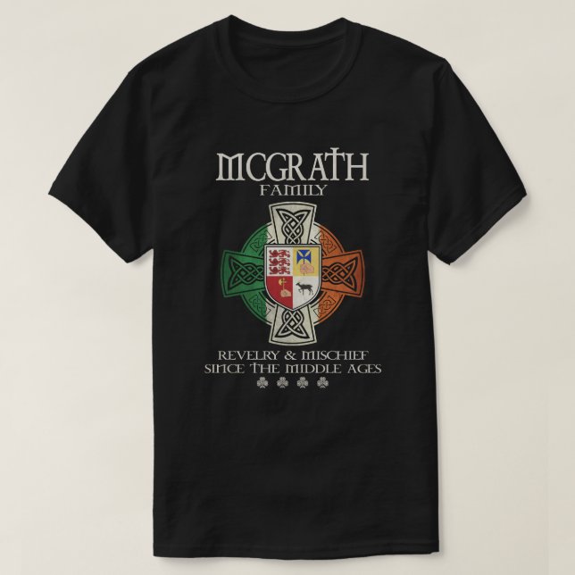 McGrath Family Ireland McGrath surname T-Shirt (Design Front)
