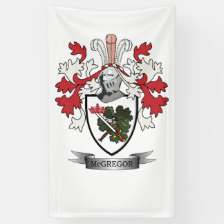 McGregor Family Crest Coat of Arms Banner