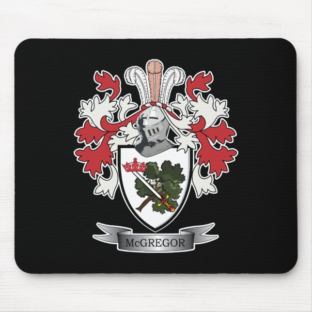 McGregor Family Crest Coat of Arms Mouse Mat (Front)