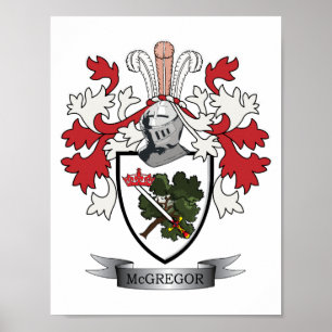 McGregor Family Crest Coat of Arms Poster