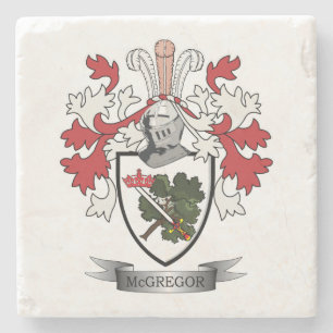 McGregor Family Crest Coat of Arms Stone Coaster