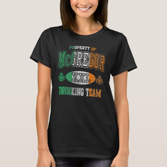 McGregor Irish Drinking Team St Patricks Day Irela T-Shirt (Front)