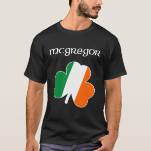 Mcgregor Irish Last Name Gift Ireland Flag Shamroc T-Shirt