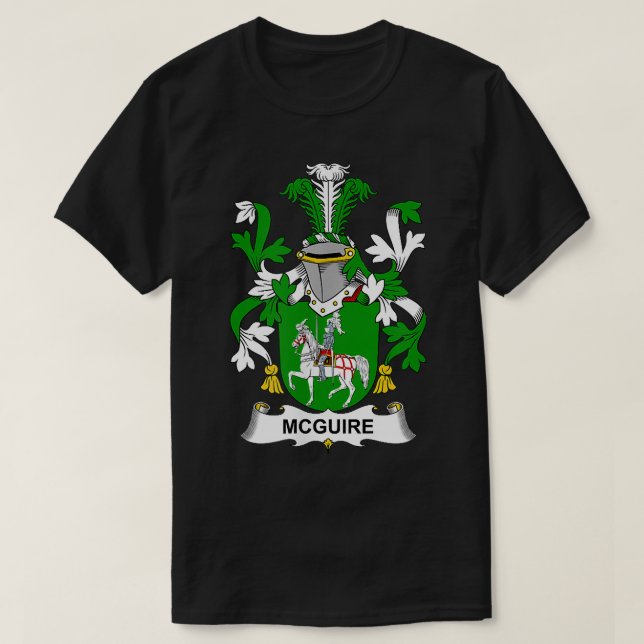 McGuire Coat of Arms  Family Crest  T-Shirt (Design Front)