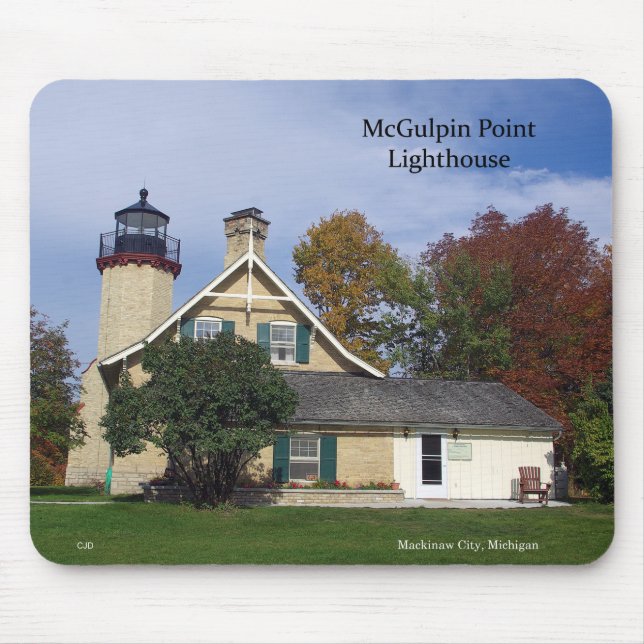 McGulpin Point Lighthouse fall mousepad (Front)