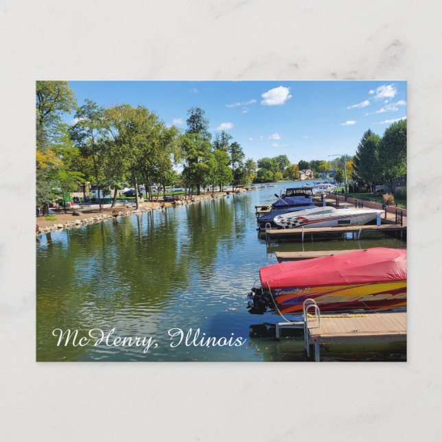 McHenry, Illinois | The Fox River Photography Postcard (Front)