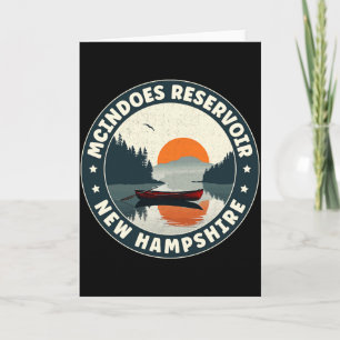 Mcindoes Reservoir New Hampshire Sunset T Shirt  Card