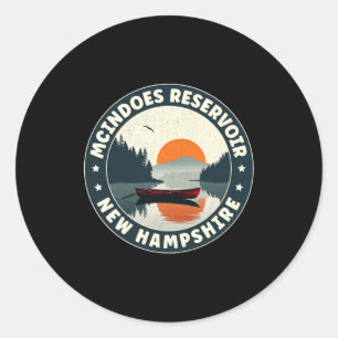 Mcindoes Reservoir New Hampshire Sunset T Shirt Classic Round Sticker