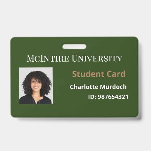 McIntire University Student ID Badge