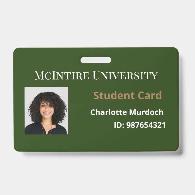 McIntire University Student ID Badge (Front)