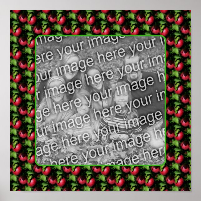McIntosh Apples Nature Frame Create Your Own Photo Poster (Front)