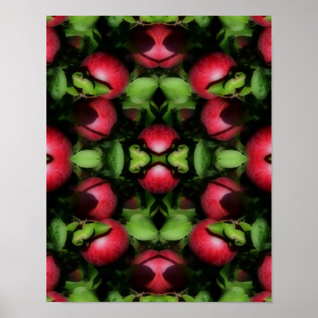 McIntosh Apples On The Tree Nature Abstract  Poster (Front)