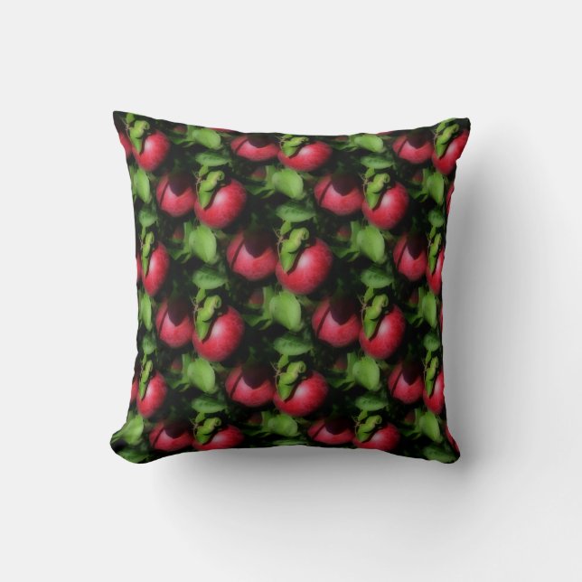 McIntosh Apples On The Tree Nature Pattern Cushion (Front)