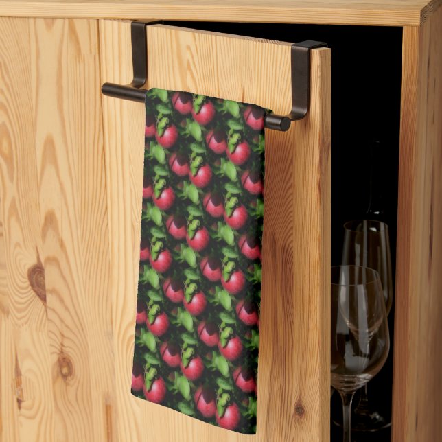 McIntosh Apples On The Tree Nature Pattern      Tea Towel (Thirds Fold)