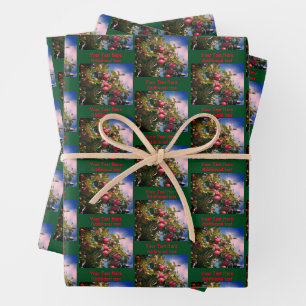 McIntosh Apples On Tree Nature Personalised Wrapping Paper Sheet
