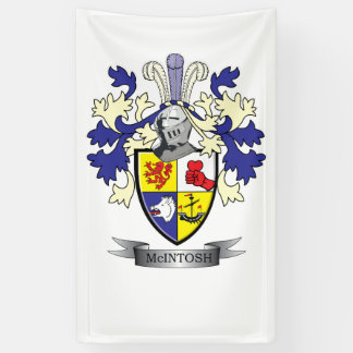 McIntosh Family Crest Coat of Arms Banner
