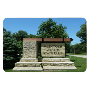 McIntosh Woods State Park Iowa Sign Magnet