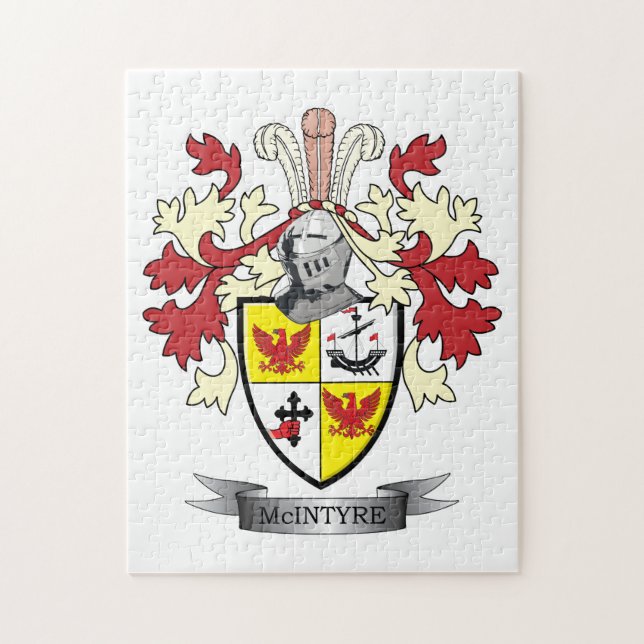 McIntyre Family Crest Coat of Arms Jigsaw Puzzle (Vertical)