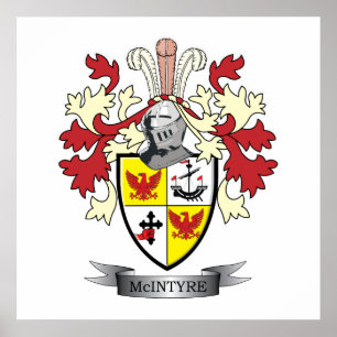 McIntyre Family Crest Coat of Arms Poster