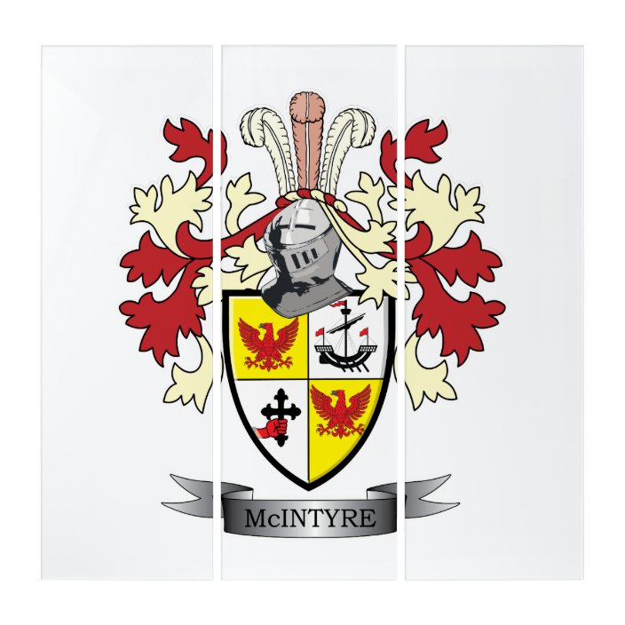 McIntyre Family Crest Coat of Arms Triptych | Zazzle.co.uk