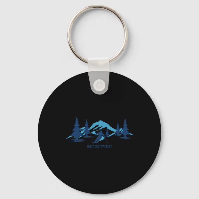 Mcintyre New Hampshire Ski Resort Skiing Skier  Key Ring (Front)