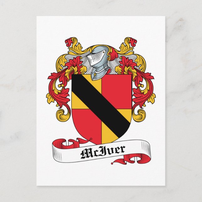 McIver Family Crest Postcard (Front)