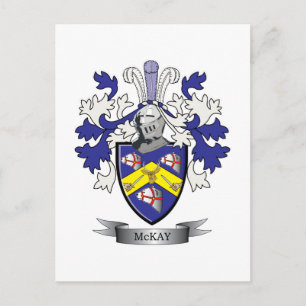 McKay Family Crest Coat of Arms Postcard