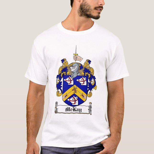Mckay Family Crest,Coat of Arms T-Shirt (Front)