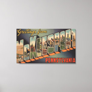 McKeesport, Pennsylvania - Large Letter Scenes Canvas Print